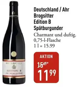 Galeria Markthalle Deutschland/Ahr Brogsitter Edition B Spätburgunder Angebot