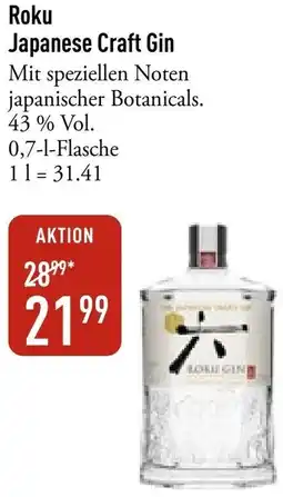 Galeria Markthalle Roku Japanese Craft Gin Angebot