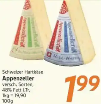 inkoop Schweizer Hartkäse Appenzeller Angebot