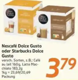 inkoop Nescafé Dolce Gusto oder Starbucks Dolce Gusto Angebot