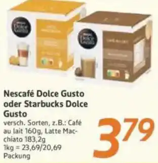 inkoop Nescafé Dolce Gusto oder Starbucks Dolce Gusto Angebot