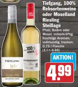 HIT Tiefgang, 100% Rebsortenweine oder Moselland Riesling Steillage Angebot