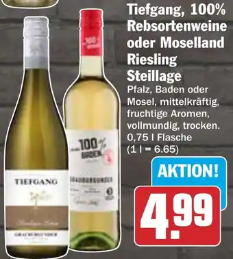 HIT Tiefgang, 100% Rebsortenweine oder Moselland Riesling Steillage Angebot