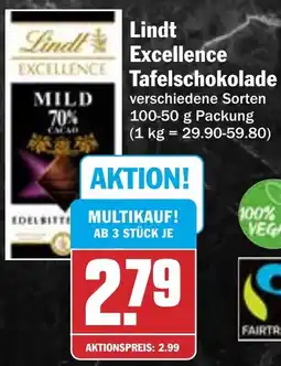 HIT Lindt Excellence Tafelschokolade Angebot