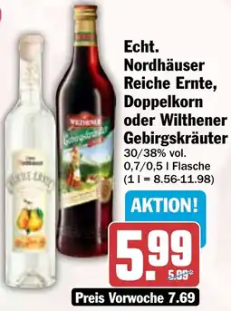 HIT Echt. Nordhäuser Reiche Ernte, Doppelkorn oder Wilthener Gebirgskräuter Angebot