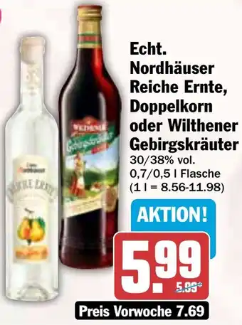 HIT Echt. Nordhäuser Reiche Ernte, Doppelkorn oder Wilthener Gebirgskräuter Angebot