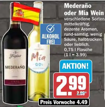 HIT Mederaño oder Mia Wein Angebot