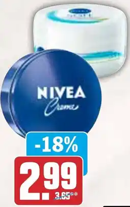 HIT Nivea Pflegecreme oder Soft Feuchtigkeitscreme Angebot