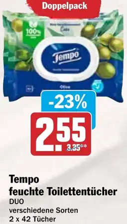 HIT Tempo feuchte Toilettentücher Angebot