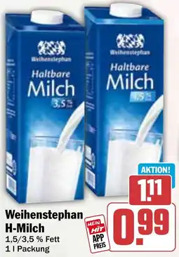 HIT Weihenstephan H-Milch Angebot