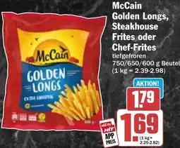 HIT McCain Golden Longs, Steakhouse Frites oder Chef-Frites Angebot