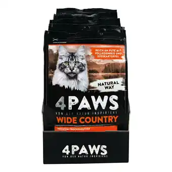 Netto Marken-Discount 4 PAWS Katzentrockennahrung Pute 400 g, 6er Pack Angebot
