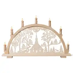 Netto Marken-Discount Saico Lichterbogen, 7-flammig elektrisch beleuchtet, Seiffener Kirche, versch. Varianten Angebot