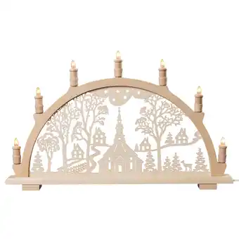 Netto Marken-Discount Saico Lichterbogen, 7-flammig elektrisch beleuchtet, Seiffener Kirche, versch. Varianten Angebot