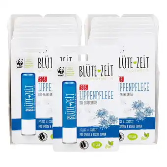 Netto Marken-Discount BLÜTE-ZEIT Lippenpflegestift SOS BIO-ZAUBERNUSS 4,5 g, 13er Pack Angebot