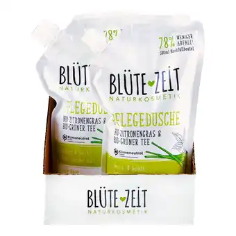 Netto Marken-Discount BLÜTE-ZEIT Duschgel Bio-Zitronengras & Bio-Grüner Tee Nachfüller 500 ml, 6er Pack Angebot