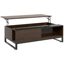 Netto Marken-Discount HOMCOM Couchtisch Spanplatte, Stahl, gehärtetes Glas Angebot