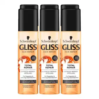 Netto Marken-Discount Schwarzkopf Gliss Express-Repair-Spülung Total Repair 200 ml, 6er Pack Angebot