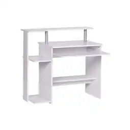Netto Marken-Discount KADIMA DESIGN Computertisch: Zeitloses Design, Stauraum, Tastaturauszug, Spanplatte, Weiß Angebot