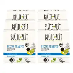 Netto Marken-Discount BLÜTE-ZEIT Festes Shampoo Normales Haar Bio-Zitrone & Bio-Birke 60 g, 6er Pack Angebot