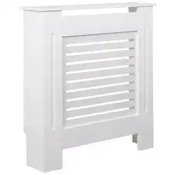 Netto Marken-Discount KADIMA DESIGN Moderne Heizkörperverkleidung mit Lamellenoptik aus wärmebeständigem MDF, Weiß Angebot