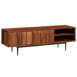 Netto Marken-Discount KADIMA DESIGN TV-Kommode, Sheeshamholz, bis 55 Zoll, Push-to-Open, Edelstahlbeine Angebot