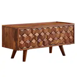Netto Marken-Discount KADIMA DESIGN TV-Kommode Oasis, Sheesham-Massivholz, bis 50-Zoll, Kabeldurchlass, Langlebig Angebot