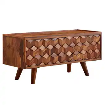 Netto Marken-Discount KADIMA DESIGN TV-Kommode Oasis, Sheesham-Massivholz, bis 50-Zoll, Kabeldurchlass, Langlebig Angebot