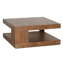Netto Marken-Discount KADIMA DESIGN Sheesham Wohnzimmertisch Massiv, Quadratisch, 90x90 cm, Einzigartiges Unikat Angebot