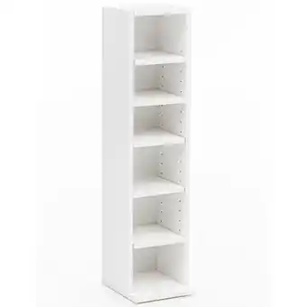 Netto Marken-Discount KADIMA DESIGN 6-Fächer Wandregal, Holz weiß, freistehend, schmal, 21x91x25,5cm Angebot