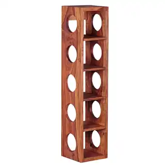 Netto Marken-Discount KADIMA DESIGN Weinregal NAKO Massivholz: 70x15x15 cm, 5 Ablagefächer, Wandmontage, Sheesham Angebot