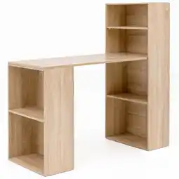 Netto Marken-Discount KADIMA DESIGN Schreibtisch mit Regal BRENTA: 120x120x53 cm, Spanplatten, variable Regalhöhen Angebot
