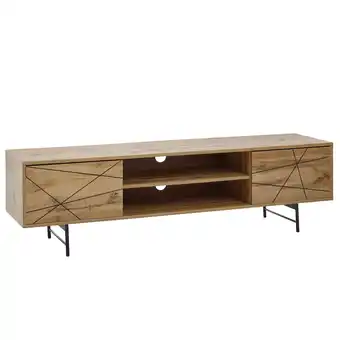 Netto Marken-Discount KADIMA DESIGN Eiche TV-Unterschrank, Modernes Linienmuster, 160cm Breit, Robuste Materialien Angebot