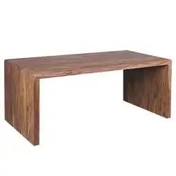 Netto Marken-Discount KADIMA DESIGN Schreibtisch TEKO: Massivholz Sheesham, 180 cm, Stauraum, abgerundete Ecken, stabil Angebot