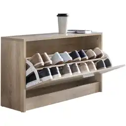 Netto Marken-Discount KADIMA DESIGN Schuhkipper aus Holz in Beige mit Ablagefach und 1 Staufach – kompakt & funktional Angebot