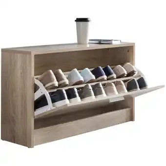 Netto Marken-Discount KADIMA DESIGN Schuhkipper aus Holz in Beige mit Ablagefach und 1 Staufach – kompakt & funktional Angebot