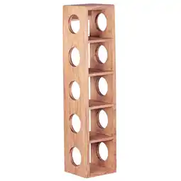 Netto Marken-Discount KADIMA DESIGN Weinregal NAKO Massivholz: 70 cm, 5 Ablagefächer, Wandmontage, Sheesham Angebot