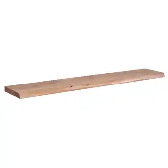 Netto Marken-Discount KADIMA DESIGN Massives Akazienholz Wandregal, 140 cm, Rustikaler Stil, Baumkante Angebot