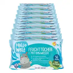 Netto Marken-Discount Hallo Welt Feuchttücher 99% Wasser 2 x 56 ST, 8er Pack Angebot