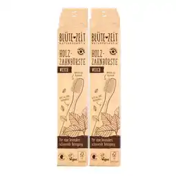 Netto Marken-Discount Blütezeit Holz Zahnbürste Erwachsene weich, 6er Pack Angebot