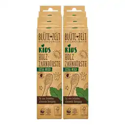 Netto Marken-Discount Blütezeit Kinder-Zahnbürste aus Buchenholz, 6er Pack Angebot