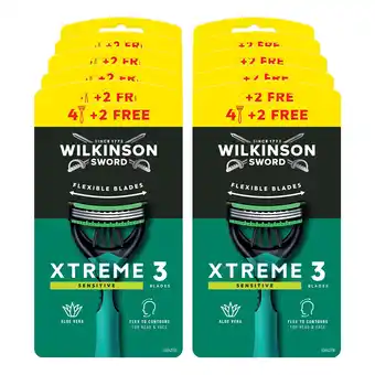 Netto Marken-Discount Wilkinson Xtreme 3 Sensitive 4 Stück +2, Einwegrasierer für Männer, 10er Pack Angebot