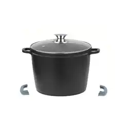 Netto Marken-Discount Tiefer Kochtopf mit Glasdeckel & Silikongriffe, ø32 cm - 15 L Angebot
