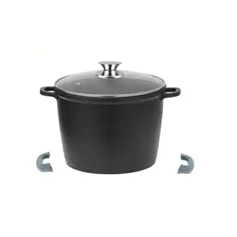 Netto Marken-Discount Tiefer Kochtopf mit Glasdeckel & Silikongriffe, ø32 cm - 15 L Angebot