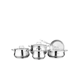 Netto Marken-Discount Korkmaz Estima Kochgeschirr-Set mit Glasdeckel - 9-teilig - Edelstahl Angebot