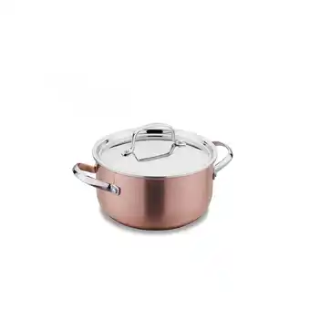 Netto Marken-Discount Korkmaz Divani Casserole 24 x 12 cm Kupfer-Topf mit Deckel - 5,1 L Angebot