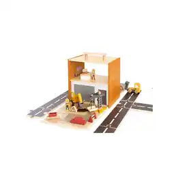 Netto Marken-Discount Spielwelt Gustav - Holzbaustelle mit Figuren & Zubehör, ab 3 Jahren Angebot