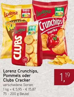Dornseifer Lorenz Crunchips, Pommels oder Clubs Cracker Angebot