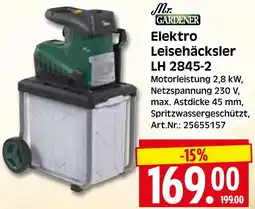 Herkules Baumarkt Mr. GARDENER Elektro Leisehäcksler LH 2845-2 Angebot