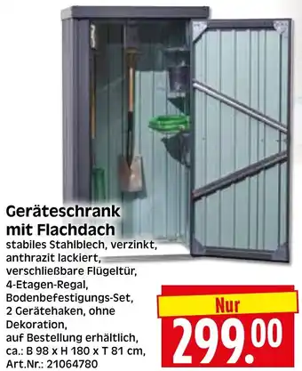 Herkules Baumarkt Geräteschrank mit Flachdach Angebot